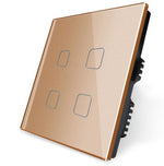 Load image into Gallery viewer, 4 gang gold smart switch