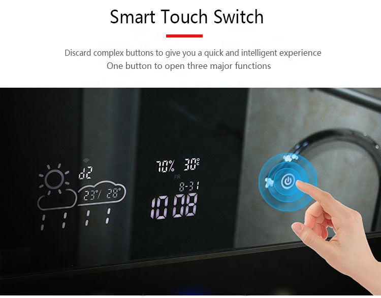 Smart touch switch heating mirror