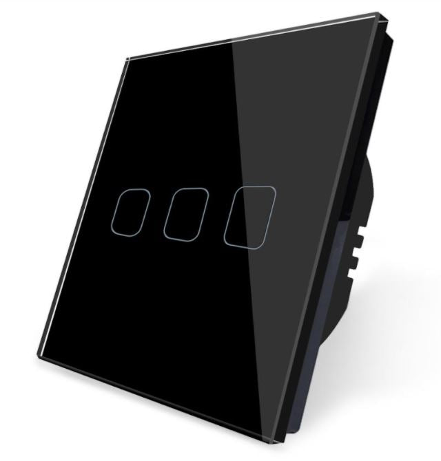 3 gang black  smart switch 