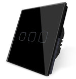 Load image into Gallery viewer, 3 gang black  smart switch 
