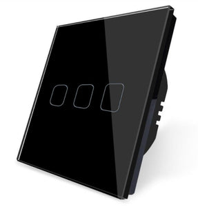 3 gang black  smart switch 