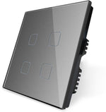 Load image into Gallery viewer, 4 gang grey  smart switch 
