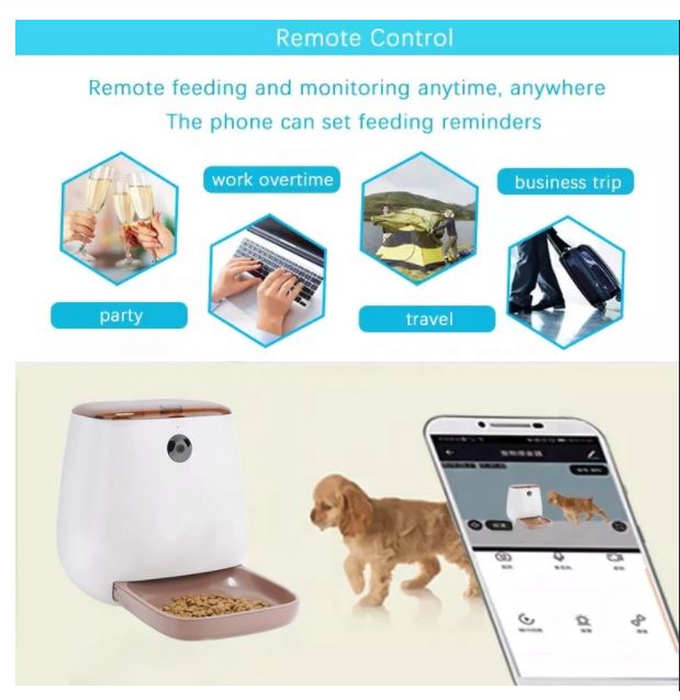 Remote feeding and monitoring through automatic pet feeder