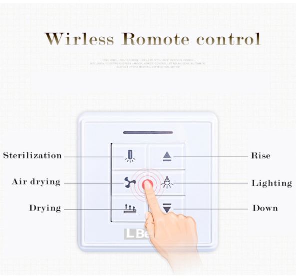 Wireless remote control with the clothing rack